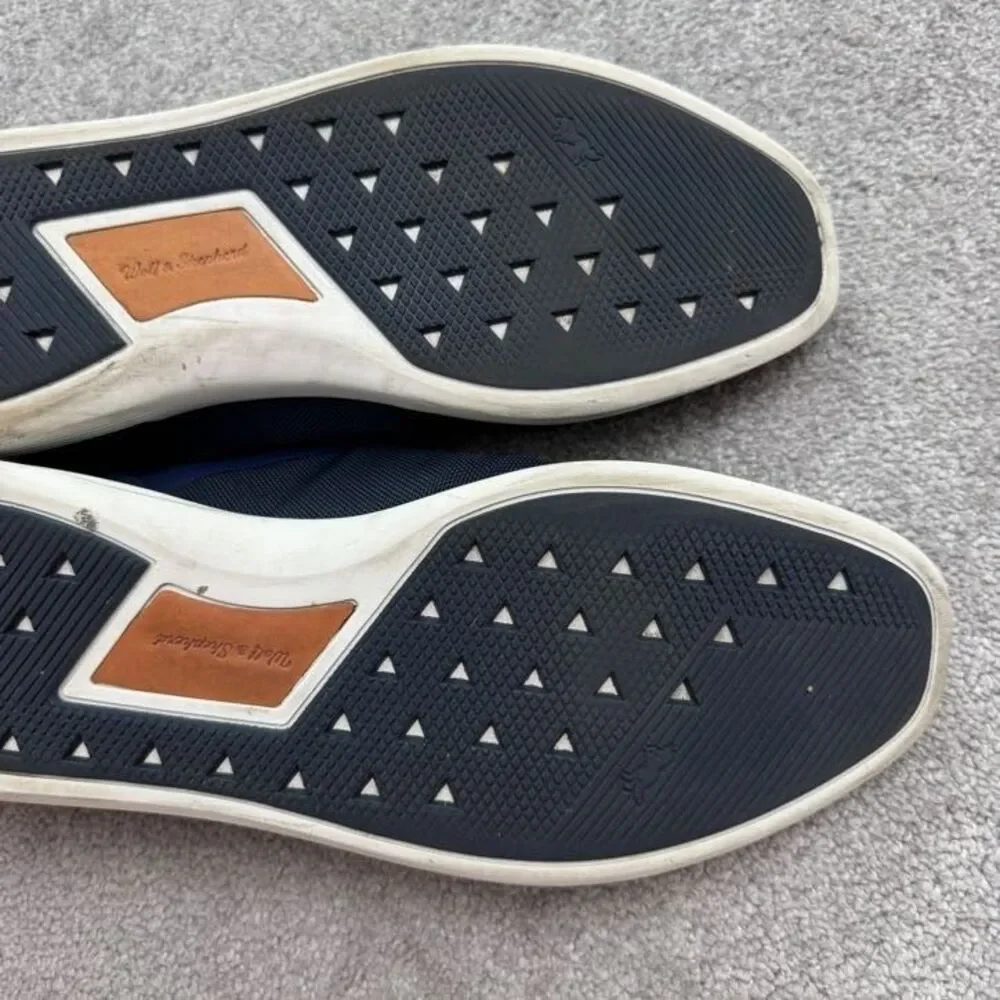 Wolf & Sheperd Crossover Longwing Suede Sneaker Shoes Mens 14M Navy Blue Casual